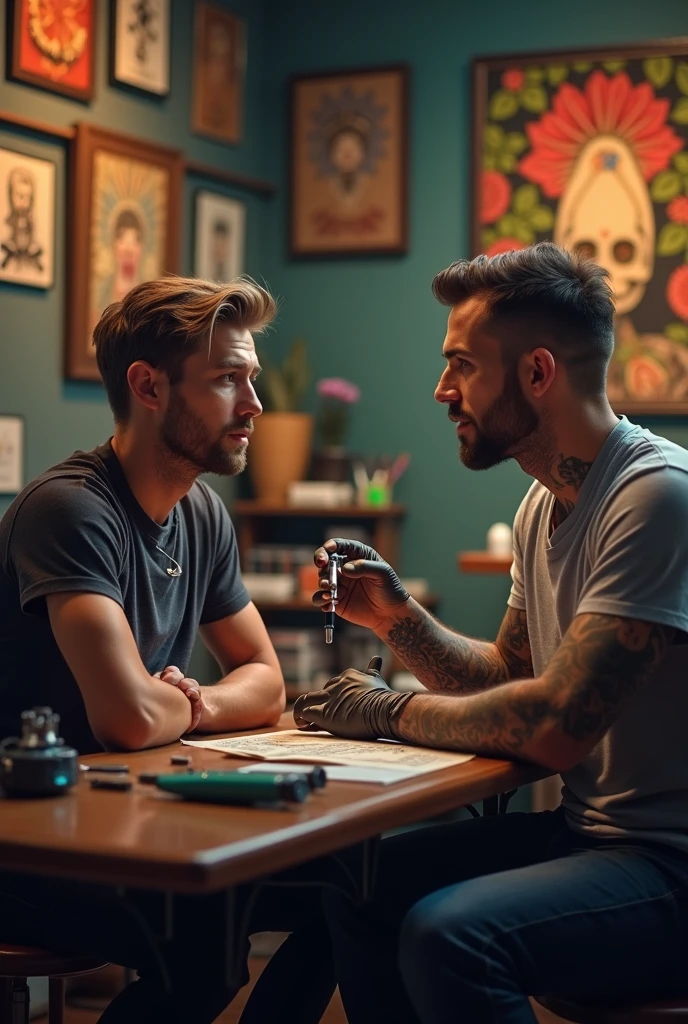 Don Ramón getting a tattoo on his butt