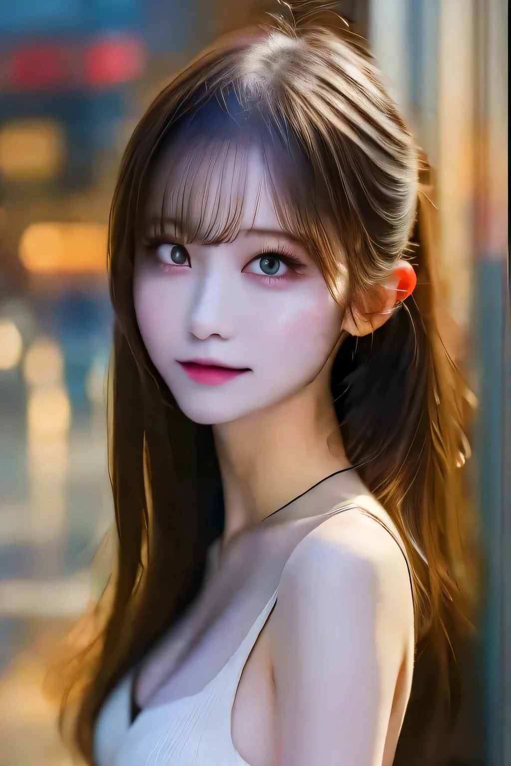 8k,  RAW Photos,  best quality, masterpiece:1.2),(Realistic, photo-Realistic:1.37),tokyo street,  knight , rain, Wet,cityscape,  knight ,  Cyberpunk Town,Soft light, 1 girl,,  very beautiful face tied up with chains over and over, Bust,Put your hands down, random hairstyle, random hair color ,Random Expressions,Pigsney