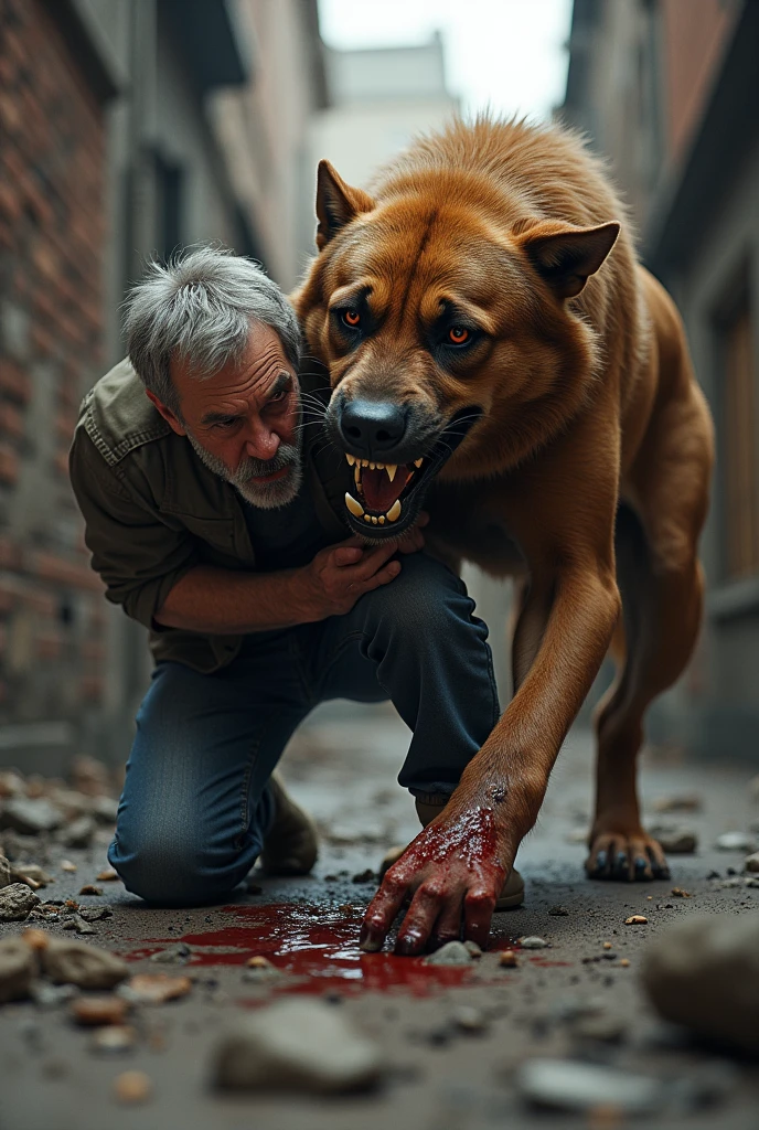 A rabid dog
Smiling with leg in mouth penis in mouth
