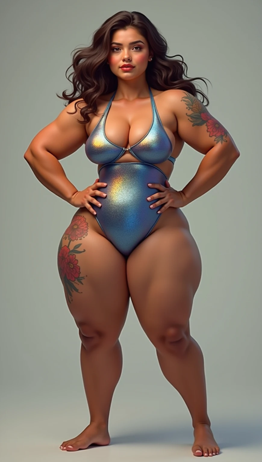 A MATURE WOMAN, HUGE FAKE , (BEAUTIFUL FACE), (RGB), ( sexy leopart BRA), (HIGH HEELS), (PERFECT BODY:1.2), (LONG LEG), (FULL BODY:1.3), FRONT, (STANDING:1), SEXY BODY, EXPOSE MUSCLE ABS, UHD, 8K, 1080P.