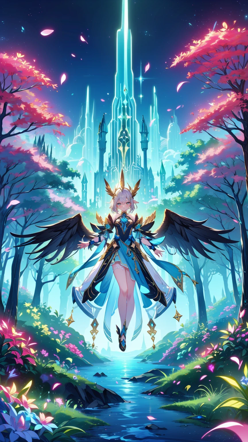 Fairies in fairy armor , Flying through an enchanted forest,Shining fairy dust , floating petals , Filled with majestic sunlight ,beautifully textured foliage, Magically glowing mushrooms , twinkling stars , dreamy atmosphere , Breathtaking landscapes , Whimsical Details , Shining ethereal wings , Magical Girl Waving a Magic Wand , Enchanting creatures , Mysterious Atmosphere ,Graceful Movement, Magical energy ,Tiny sparkling gems, dreamy atmosphere ,Quiet and sensual,Celestial Beauty ,Magical adventure,Attractive colors,Enchanted beings,Fairy tale setting,Magic Light ,Captivating Charm, ,Magical Land,Fantasy-filled,Enchanting whispers,Floating and ethereal,Light and fluffy , Mysterious and charming ,Trees covered in otherworldly vines々々,Colorful and vibrant, Imagination ,,Breathtaking flight,Playful and mischievous, Exquisite craftsmanship ,Whispering tree spirits, (pointy ears:1.3), Grey Hair, Enchanted by Haruhiko Mikimoto's concept art , Kawasaki, By Yoshitaka Amano ,