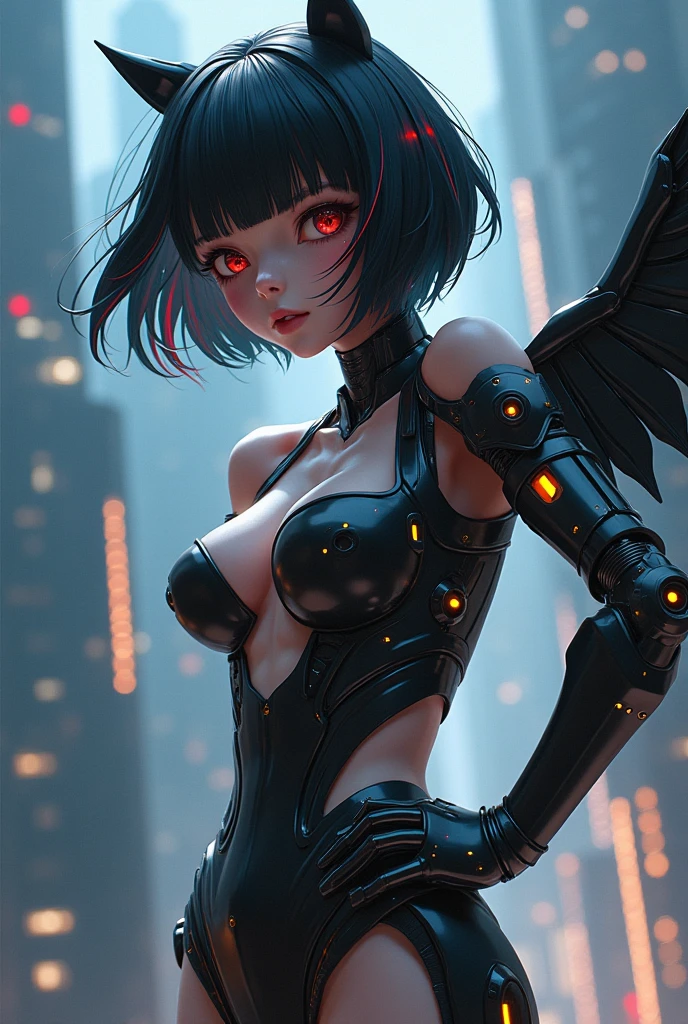 <lora:AbyssalTech:1.0> abyssaltech , dark energy, ethereal, dissolving, see-through, abyss,detailed, intricate,1girl,short hair,sexually suggestive, perfectly shaped breast, shaped breast