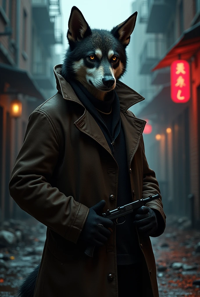 detective with dog ears