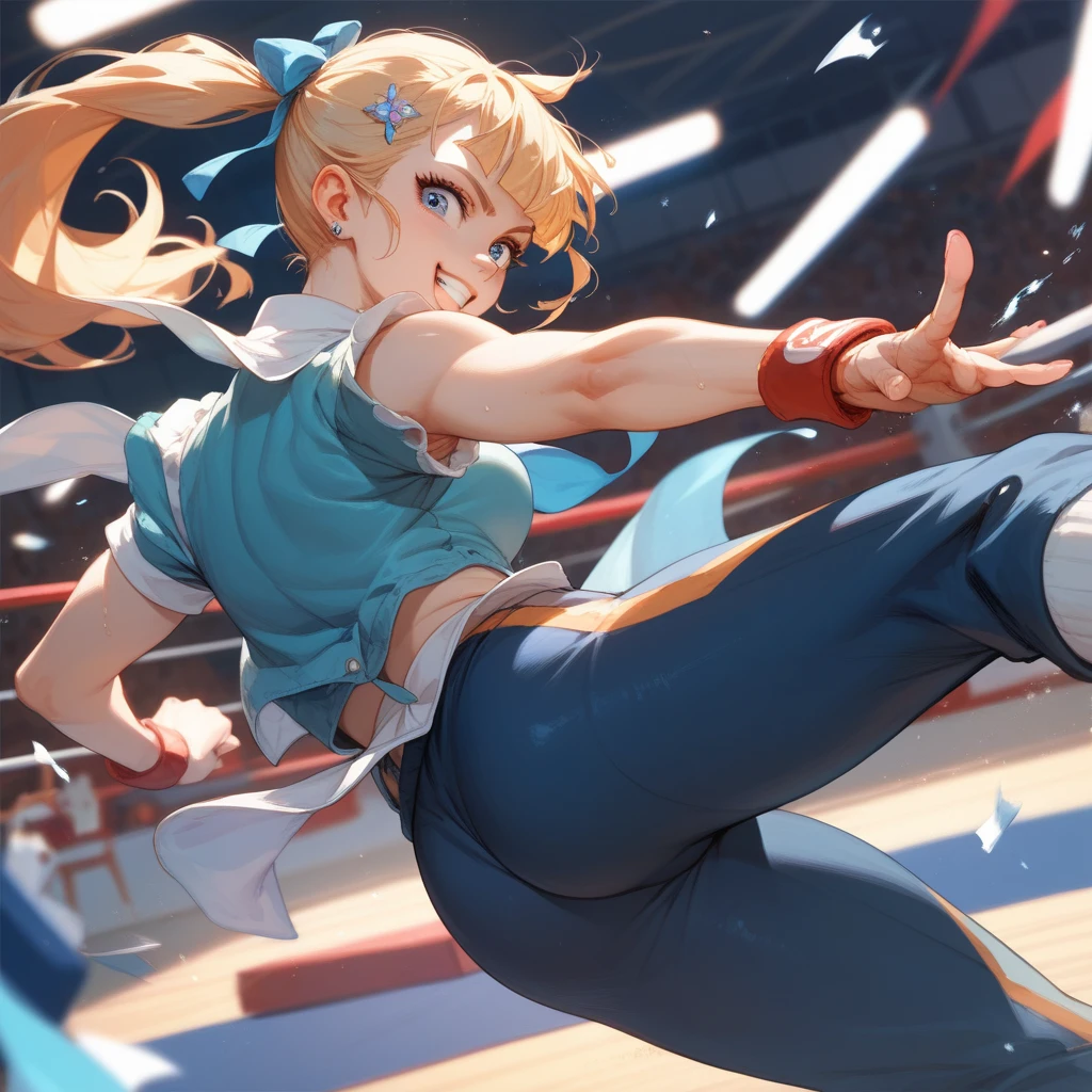 A blonde-haired caucasian adult queen without panties is running in a Japanese-style school with tatami mats. no panties, high-socks, reality, masterpieces, cute, beautiful, slender, knee-high socks, Emotionless look on her face, beautiful pussy, slit