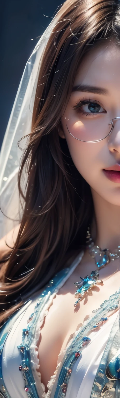 High quality work,Realistic artwork,Ultra Premium Graphics,8K HD CG Works,High quality graphics,High-definition and sophisticated CG work,10x pixels,Ultra-fine details:1.1,Advanced Technical Details:1.1Realistic photo effects,Indoor lighting effects:1.5, Natural Soft Light :1.5. Light effects( Virtual Light Effects :1.8), super high definition,Shiny Dress、 long hair,hair,Transparent Hair,High definition hair( High Quality Hair Details :1.1)Clear Eyes,Double eyelids are beautiful,Sharp eye makeup, create sophisticated false eyelash makeup, Thin eyebrows, very detailed eyes,High nose, Beautiful red lips, Blushed Cheeks, delicate makeup for the face , Pretty face, facial contours are perfectly balanced ,(Advanced facial details:1.1) Black Hair , gradation hair , The forehead is decorated with jewels, Rimless Glasses, Mouth veil, Sparkling Eyes, long eyelashes, Green, ハイパーrealism, Cinema Lighting, projected inset , surrealist , Hyper HD, masterpiece, 16k,Lie down,Make your dreams come true,Wear clear silk pajamas,Intertwined,Got a tattoo,Fantasy Space,Luxurious space, ,Women artwork,Dress full body video,realism, amazing Cleveland,My eyes are so bright today,smile、Beautiful eyes