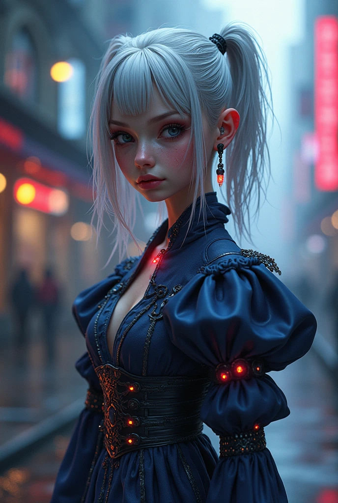 ((tmasterpiece、Need、ultra-delicate、A high resolution))Antique blue eyes cyberpunk all over --auto