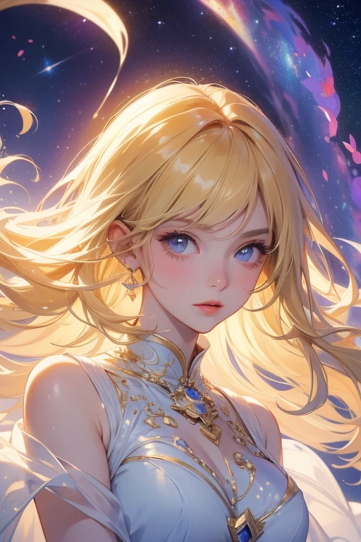 Moon in the form of a beautiful woman. Ultra realistic, perfect image, work of art, without defects.