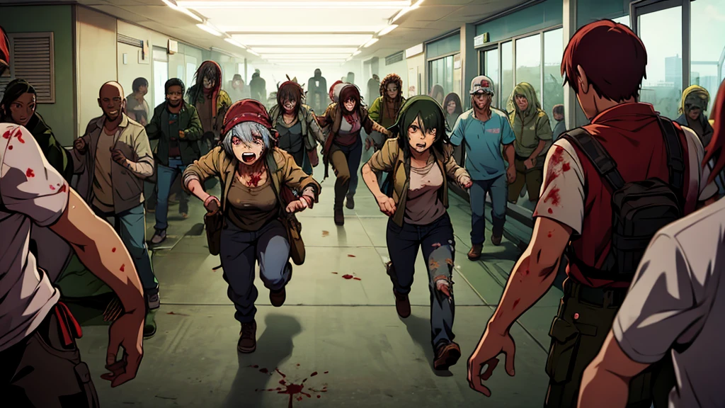 Survivors flee zombies in hospital