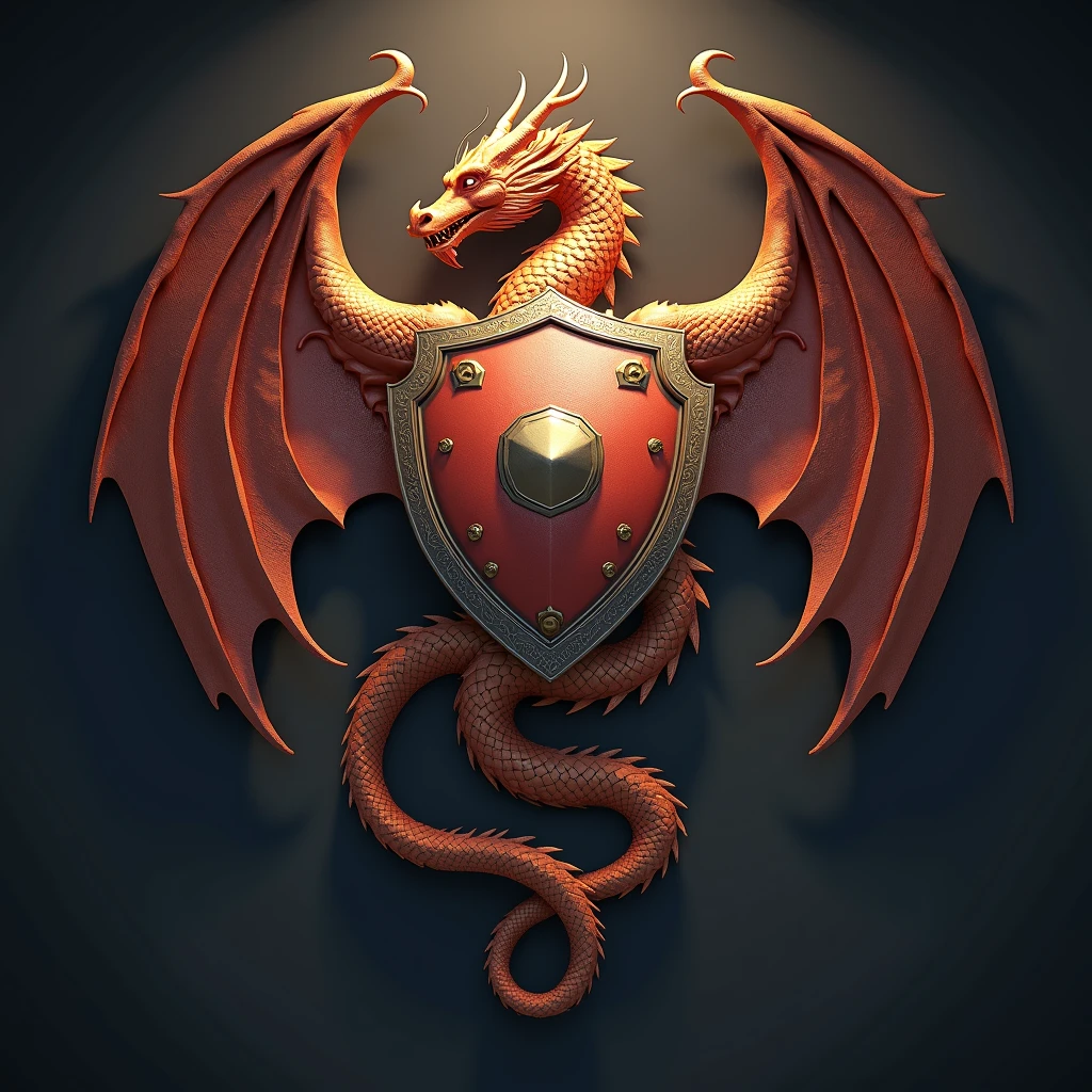 Dragon defending the logo of the Cerro porteño club from Paraguay