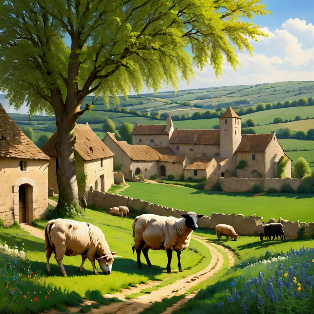 
 In the French Middle Ages ，pasture，Laid-back fields ， emphasized self-sufficiency and coexistence with nature。shepherd，peaceful、peace、 a lifestyle away from the hustle and bustle 。
