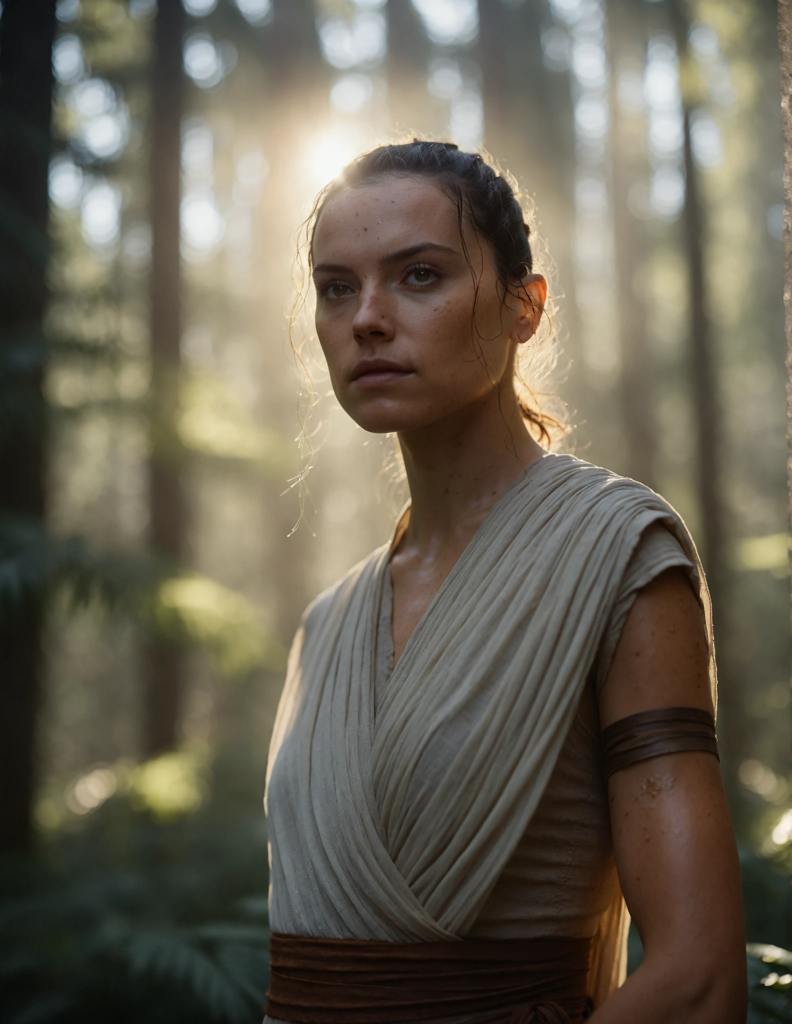 cinematic photo a (full height photograph:1.2) of (((ohwx woman))) (by Alyssa Monks:1.1), beautiful lighting, sharp focus, 8k, high res,Masterpiece, Nikon Z9, Award - winning photograph , athletic body ,As Rey from Star Wars, dressed as Rey from Star wars, high-resolution, 8k quality, detailed landscape, ,(in the style of Gwent:1.2) ,  . 35mm photograph, film, bokeh, professional, 4k, highly detailed