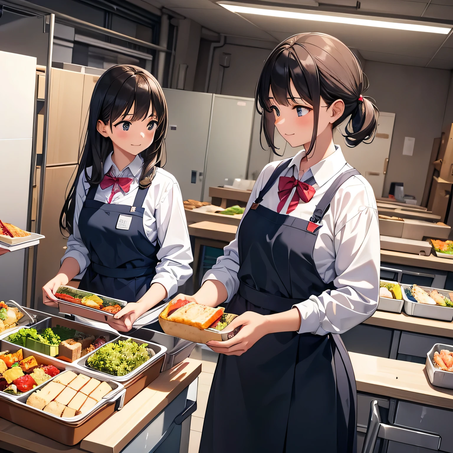 Stunning resolution, top quality++, top quality++, ultra high resolution++, ultra high resolution++, from the side, (background focus)++, (1)++++Dressed women admiring girls in work clothes making lunchboxes at a lunchbox factory. Ultra High Definition++, 4K++, 8K++, Side view, (Background Focus)++, (1)++++Women in work clothes admiring girls in work clothes making lunch boxes at a lunch box factory, destroying a city. Destroying the city, girls in work clothes making lunch boxes at lunch box factory, magic of girls in work clothes making lunch boxes at lunch box factory, girls Girls flying above, girls in work clothes making lunch boxes at lunch box factory, married women in work clothes making lunch boxes at lunch box factory, president of lunch box factory with girls in work clothes making lunch boxes, fine modern art, Contemporary art style, Beautiful modern Blake Switches in work clothes making lunch boxes at a lunch box factory, College students in work clothes making lunch boxes at a lunch box factory, Contemporary art behands, High school students in work clothes making lunch boxes at a lunch box factory, Beautiful girls in work clothes making lunch boxes at a lunch box factory, Shiny Girls in work clothes making lunch boxes at a lunch box factory. Floating lunchbox factory, girls in work clothes making lunchboxes at a lunchbox factory, sparkling girls in work clothes making lunchboxes at a dazzling lunchbox factory, girls in work clothes making lunchboxes at a lunchbox factory, big smiles, transparent gloves on hands