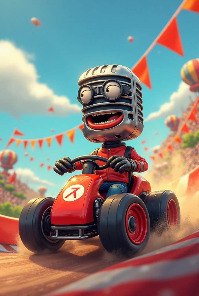 (knitted toy voodoo doll:1.7), (Voodoo at a Go-Kart Track:1.3), (Clothing: racing suit with glowing speed stripes:1.0), (Accessories: enchanted helmet emitting sparks of speed magic, levitating spectral go-karts:1.1), (background: dynamic go-kart track with floating checkered flags, glowing track lights, and spectral racers:1.2), best quality, masterpiece, detailed soft oil painting, detailed background, dramatic cinematic lighting, soft edge lighting, professional, dramatic lighting, hard edge lighting, ultra quality, 4k, masterpiece, best quality, 8k, ultra high definition, high resolution, extremely detailed