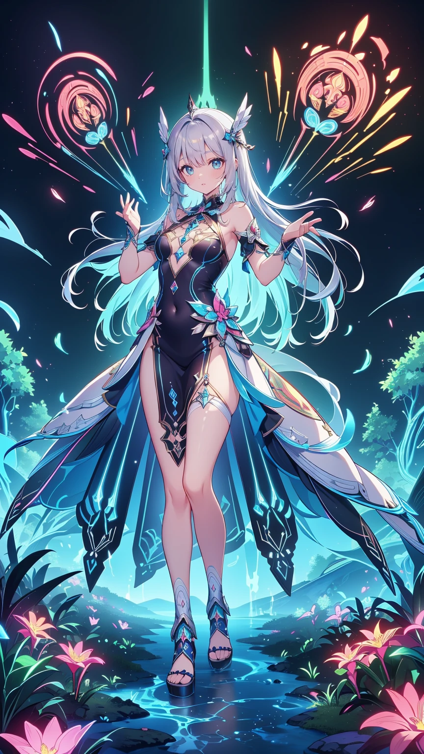 (master piece, high-quality, Mystical, ideal ratio of body proportions), (ultra high resolution, 8K RAW photo, photorealistic, natural lighting, textile shading), wide shot photo:1.6, (1 beautiful anime girl:1.3, solo:1.5, full body:1.3), alone, shiny skin, BREAK, KamaDe, OriginalKamaOutfit, (lying down on your back:1.6, leaning forward:1.2), ((dutch angle:1.5, full body:1.3, unbalance posture)), cinema poster image, Exotic wallpapers, fantastic colorful art, (fantasy image:1.5), ((correct anatomy:1.5, perfect anatomy:1.3, correct hand, small foot:1.2)),