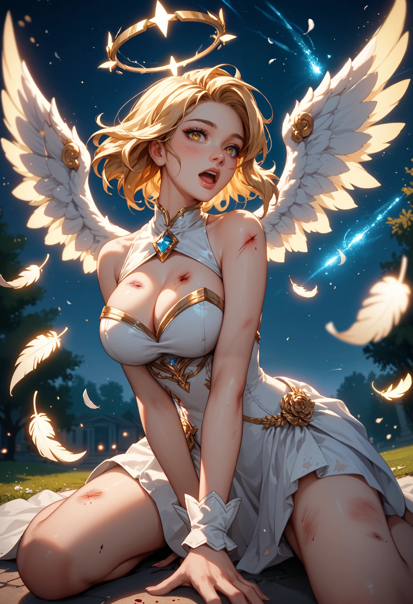 ((front light)),((ass pov)), (A naked girl stands motionless and salutes, holding a golden sword to the sky)),((Front lighting)),(photoappear実的: 1.4),appear((Big Breasts)),(Cleavage),((Small Ass)),European Girls,((Balanced style)),Captivating smile,Posing for a professional photo shoot,Shallow depth of field,Soft natural light,,Perfect Anatomy,(Beautiful and toned body:1.1), A work depicting an erotically bound, nude demonic woman ,(((Two blonde, blue-eyed European girls))),((Golden armor on both arms)),((Golden armor is worn on both thighs.)),((Smiling Girl)),((Narrow eyes)),((The big wings of the archangel)),((Equipped with a shield on the arm)),((Spread your big angel wings wide)), ((Saluting with a golden rifle)),((Front lighting)),((The body is naked)),((Equipped with a shield on the arm)), Ultra-realistic capture, Highly detailed, High resolution 16k close-up of human skin. Skin texture must be natural, ((Medium Shot)),((West Shot)),((((Forward light))),((((Elegant nude elegant girl)))) ,((Slender naked)),((Two skinny naked girls of European descent)),(((A nude figure facing the viewer))),(((Small breasts and exposed genitals))),(Young girl exposes her genitals))),(((The thighs and head fit within the screen)),(((View from head to thigh))),((Beautiful and balanced body)),((Do not show anything below the thighs)),((bottomless)),((topless)),((The left and right arms and left and right thighs are equipped with golden armor.)),((ass pov)),(((from front))),(((cowboy shot))),(((standing pose))),photo realistic,master piece,((ultra detailed)),looking at viewer,smile,photorealistic,Shiny baby blonde silk hair,((She has a large hair ornament and golden armor on her belly.)),((Looking at the viewer from the front)), (((Young face and young body)),((Looking horizontally at the viewer)),(Exposing the viewer to full frontal nudity),((Face forward and look at the viewer at the same height)),((Show your naked body to the viewer with your hourglass figure)),(((Wearing a large golden hair ornament))),No underwear ,((((Naked elegant and graceful girl)))) ,((Naked from head to thighs))、((No underwear whatsoever))、((Head to knee nude shot)),((Beautiful hourglass figure)),((Wearing a cape)),((Beautiful style)),Beautiful and detailed character art, Very detailed, Girl in shiny armor, Beautiful white and shining skin, Unparalleled beauty, ((Shiny baby blonde silk hair)),appear実的な, 3D Face,Shiny Hair, Glowing Skin,((Thin Hair,No makeup,Brilliant Light)),Fantasy,Beauty products,Very detailedな顔のテクスチャ女性, ,No makeup,Brilliant Light)),Fantasy,Beauty products,Very detailedな顔のテクスチャ女性, Cowboy Shot, (Film Grain:1.1), ISO200,