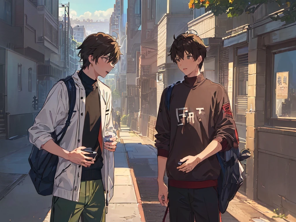 Makoto Shinkai:1.3),(Makoto Shinkaiスタイル:1.1),,zcshinkai\(\style\),( best quality, high definition ,4K, 8K resolution,8K resolution, high definition ,Ultra HD:1.1, super detailed:1.1),( fine details of masturbating:1.3),(Anime-like:1.4),Anime protagonist,Anime Boys, Animation Art ,Fresh,( bright and fresh boys:1.4)),( is cool:1.4,cute:1.1),(Masculine Thoughts ), ****-***** boy to cuntboy,Handsome guy,Popular boys among girls, male athletic club members,(Big rough outfit ),Uniformity of large rough clothes ,((Big rough outfit の調整:1.4)),(big white sweater :1.2),((Thin limbs:1.4)),Smoothly,Concave and convex,I am, evil dark romance simulation damage that upsets the boy's life,,,(A boy with a girlfriend suddenly turns into an otome girl :1.4),, real,Handsome guy体型,,,(3d),(2.5D:1.2),It's Our Youth !,全開Eroticス,Erotic, total penis destruction,(((( 2 boys in SF,Friends too)):1.4)), Rose and Yuri and Normal's complicated love relationship,From a friend❤,隠し切れないラブラブ❤両想い❤❤,At that moment ,