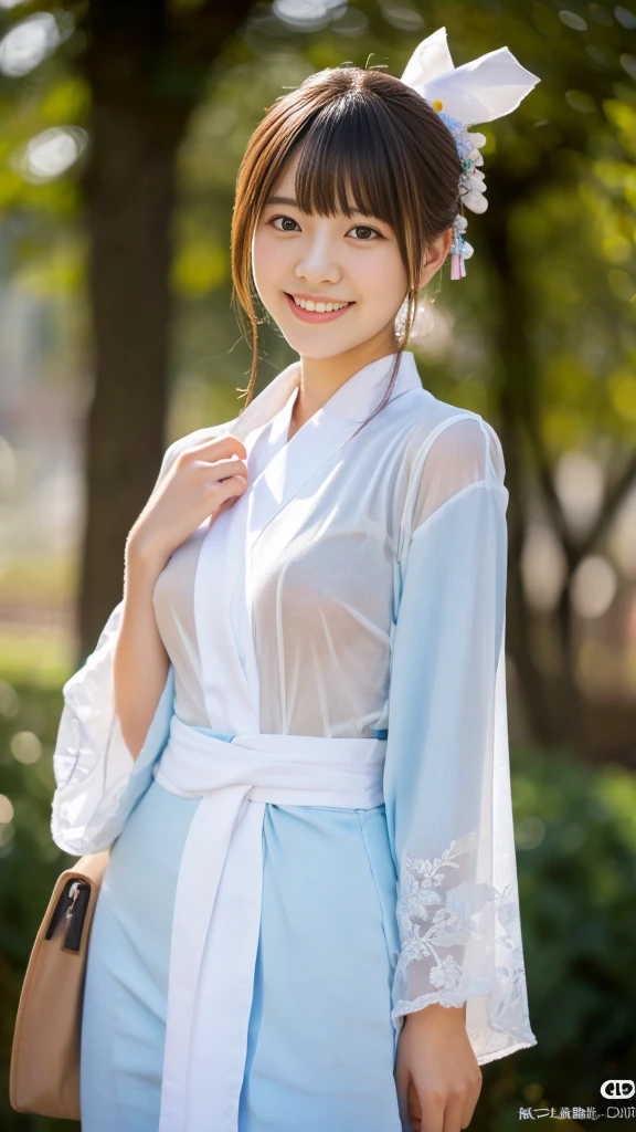 (8k, RAW Photos,Best Quality, High resolution:1.1), (Ultra-realistic:1.9),(Realistic, Realistic:1.5), (Japanese cute Girls:1.5),whole body、(Glowing Skin:1.3),(teen:1.5)Cute Core,ponytail,(very cute:1.5)(cute:1.6)masterpiece, highest quality,blush,smile,(high school girl:1.5)(18 years old:1.5)(leotard:1.5)(1girl:1.5)cameltoe,in school,(portrait:1)erect nipples,see-through kimono