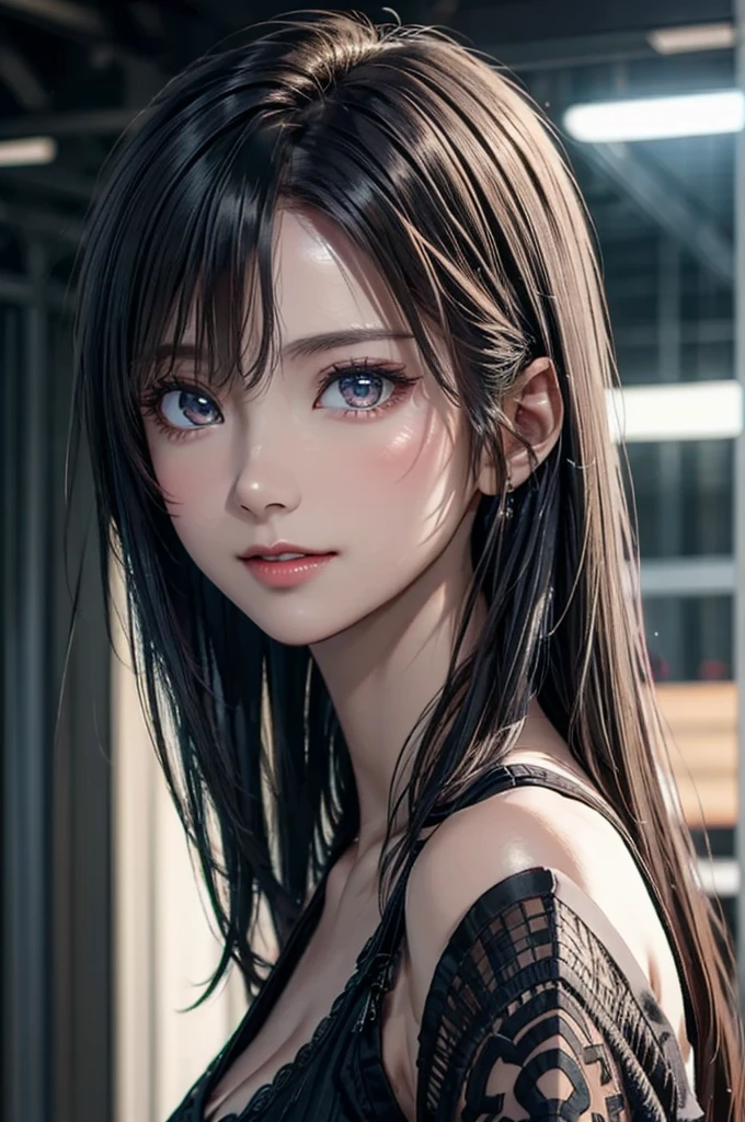 (best quality, masterpiece:1.2), ultra high resolution, 8K, (super realistic details:1.3), highly intricate detail, (photorealistic:1.3), RAW photo, octan render, realistic light, CGSociety Trends, 1 girl, silver white color hair, portrait, glowy skin, beautiful detailed eyes, radiant eyes, straight bob hair, detailed hair, beautiful breasts, 8K, ultrasharp, metals, cold color,