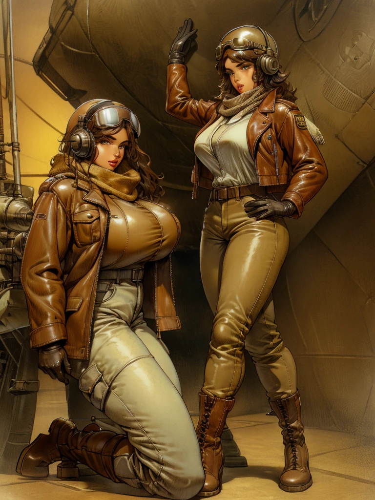 Sexy brown skin huge breast attractive face female thick lips parted lips serious face ponytail black hair tight clothes white shirt badass with sniper rifle and camo pants night