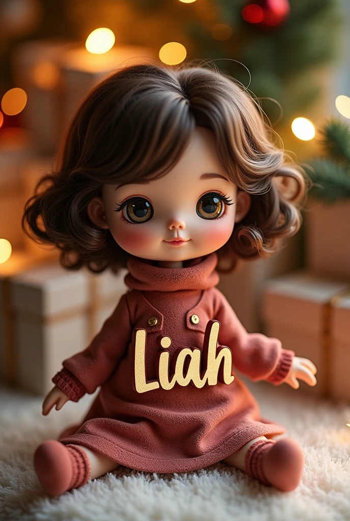 Create a tiny September 15th Lele doll, adorable that she has a sign with the name Doris in her hand