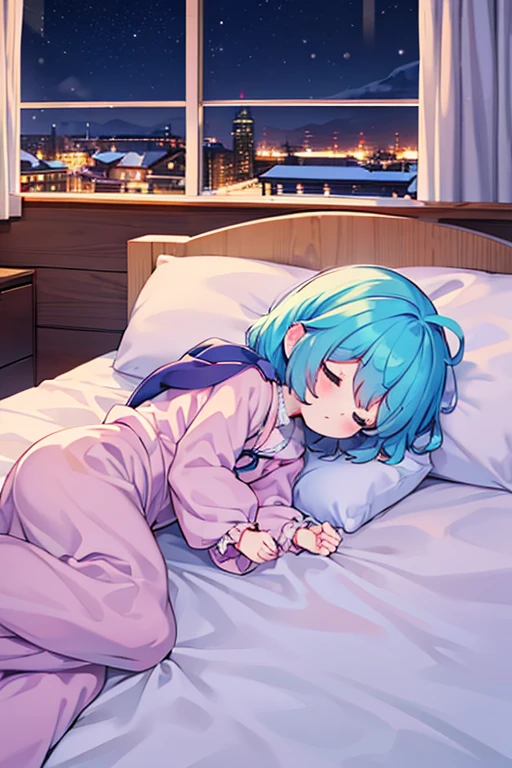 girl sleeping at home