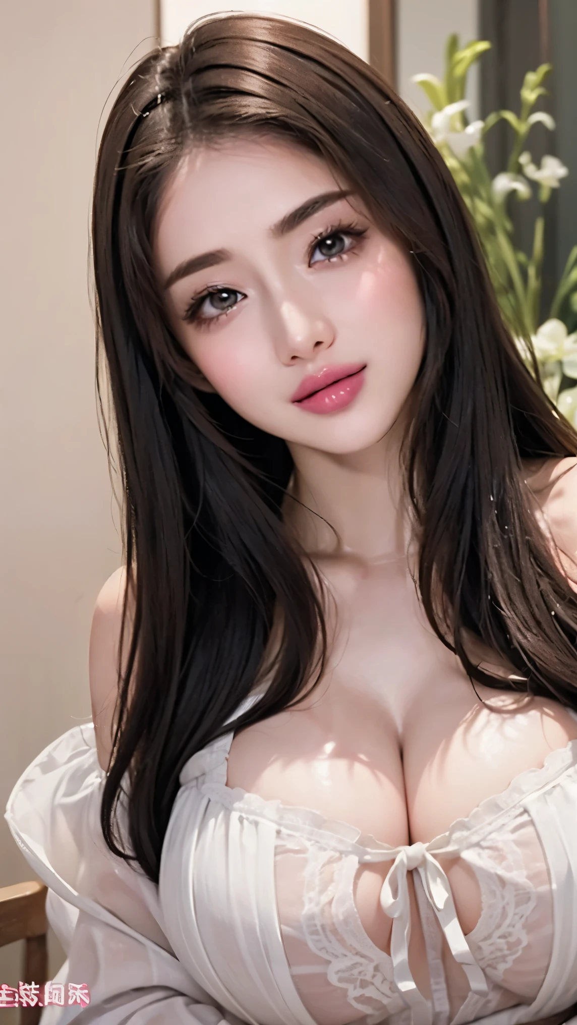 (8k,  RAW photo,  best quality, masterpiece: 1.2)、 super quality、Sexy Fashion Girl、Full body photography、((Big Breasts:1.4))、(( straight hair:1.6))、 Exposing Outfits 、lace fabric、 transparent、 off-shoulder 、 deep v-neck、 bold cleavage:1.6、 miniskirt、 cute smile with blush、 Yasaraka landscape 、 bright light、Unusual Light、 Very detailed、 natural colored lips、 lip gloss、Heavy Eye Makeup、 has long eyelashes、( Sexy Poses :1.2)、(Gorgeous design:1.2)、( Blurry Background 、 Movie Lighting、professional photographer)