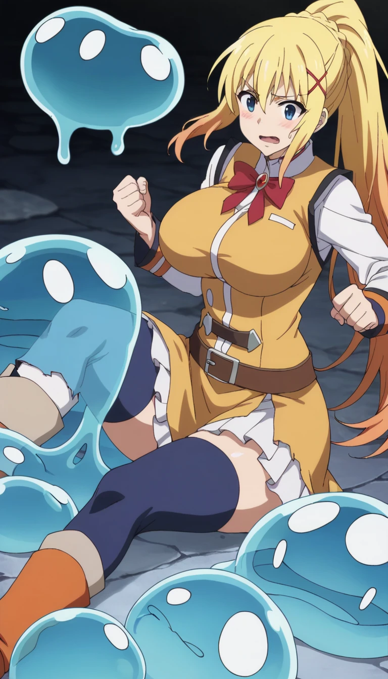 score 9, score 8 up, score 7 up, rating questionable, detailed background,anime screencap, source_anime,shiny skin, curebeauty, large breasts, solo, open mouth,outdoors,park,Closed eyes, face of pain, (Close your eyes ), (It hurts a lot 1.7),Defeated,Damage,nipples,exploding clothes,revealing clothes, (torn clothes), torn dress, bound,restrained, too many tentacles, tentacles,bound by tentacles, bound neck by tentacles,midair,cum in pussy, covered in cum,