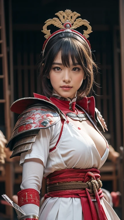  girl,  beautiful and realistic character expression ,looking at viewer,reaching out, shorthair,The hair is beautiful gray,Red eyes, Samurai Trooper , white helmet in samurai armor ,samurai mask, sexy white in samurai armor ,Chest Armor Samurai Armor 2 / 3 Armor with Exposed Skin Samurai Armor ,Show off your chest, super miniskirt white armor ,  Underwear Is White High Legs , she wears white armor from samurai armor on her shoulders, beautiful skin like silk , Japanese Edo period village background , A weak-mouthed , (  let's start the body modification ceremony Sexoloid :1.8), ( ahe face :1.5), (  let's start a perfect personality transformation into love sex  :1.8), (Perfect Ecstasy:1.5), She has generous breasts, (Euphoric state:2.0), Wide neckline, beautiful silhouette  , Mechanical Chastity Belt , 2 /Let's start a ,  realistic textures and attention to detail , 8k， best quality ， live action with the gun you own， intricate detail， super detailed，  ultra high resolution， depth field ，（Realistically，Realistically：1.2），masterpiece，White tights，Alone， best quality,Realistically，（ intricate detail：1.2），（  EXQUISITE DETAILS  ），Clear lines， clear focus ，Detailed Face Unity 8K Wallpaper ，  ultra high resolution，（ realism：1.4），Huge , plump crotch,  using a stethoscope , Tight Suit, intracellular, Huge , Abnormally large breasts, Buttock Augmentation,  using a stethoscope ,  five fingers , Bring it to life, Shows Nervous Expression 