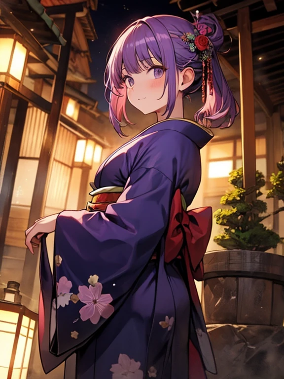 Master Piece, huper quality, purple hairs, Japan kimono, 