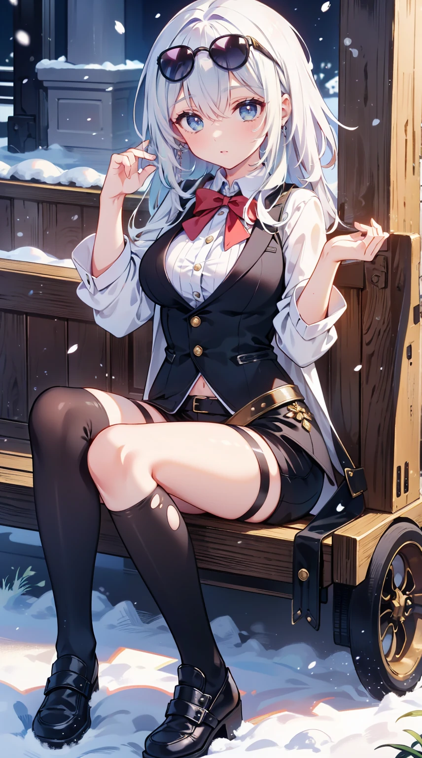 <lora:minneapolis_v1.0:1>,minneapolis\(azur lane\), school_uniform, pleated skirt,plaid_scarf,red_scarf,classroom,sitting,from below,, masterpiece, best quality, extremely detailed face, sharp details, high contrast,