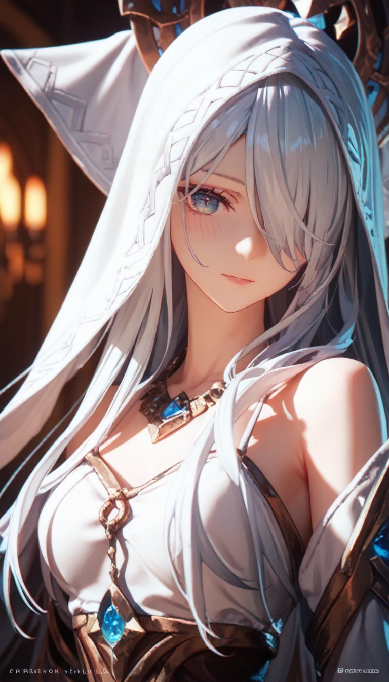 ,  hair covers the eye, rpg,  bare shoulders are visible, 1 girl,  Long hair, 4K,   duration,  fantasy, Game character, game, 2D, 