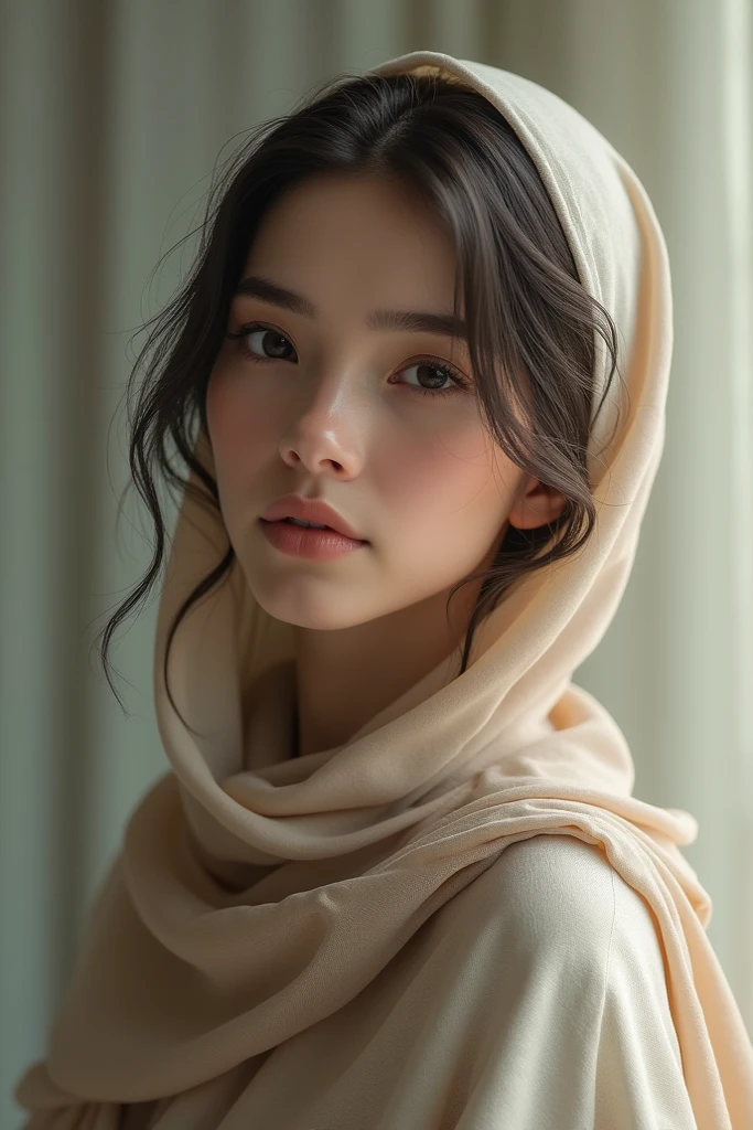 Nude malay woman wearing headscarf
