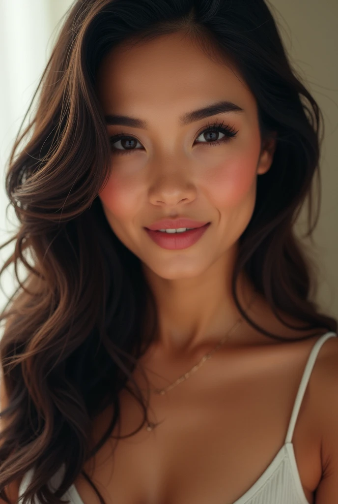 a photo of a woman, casual dressed, realistic skin