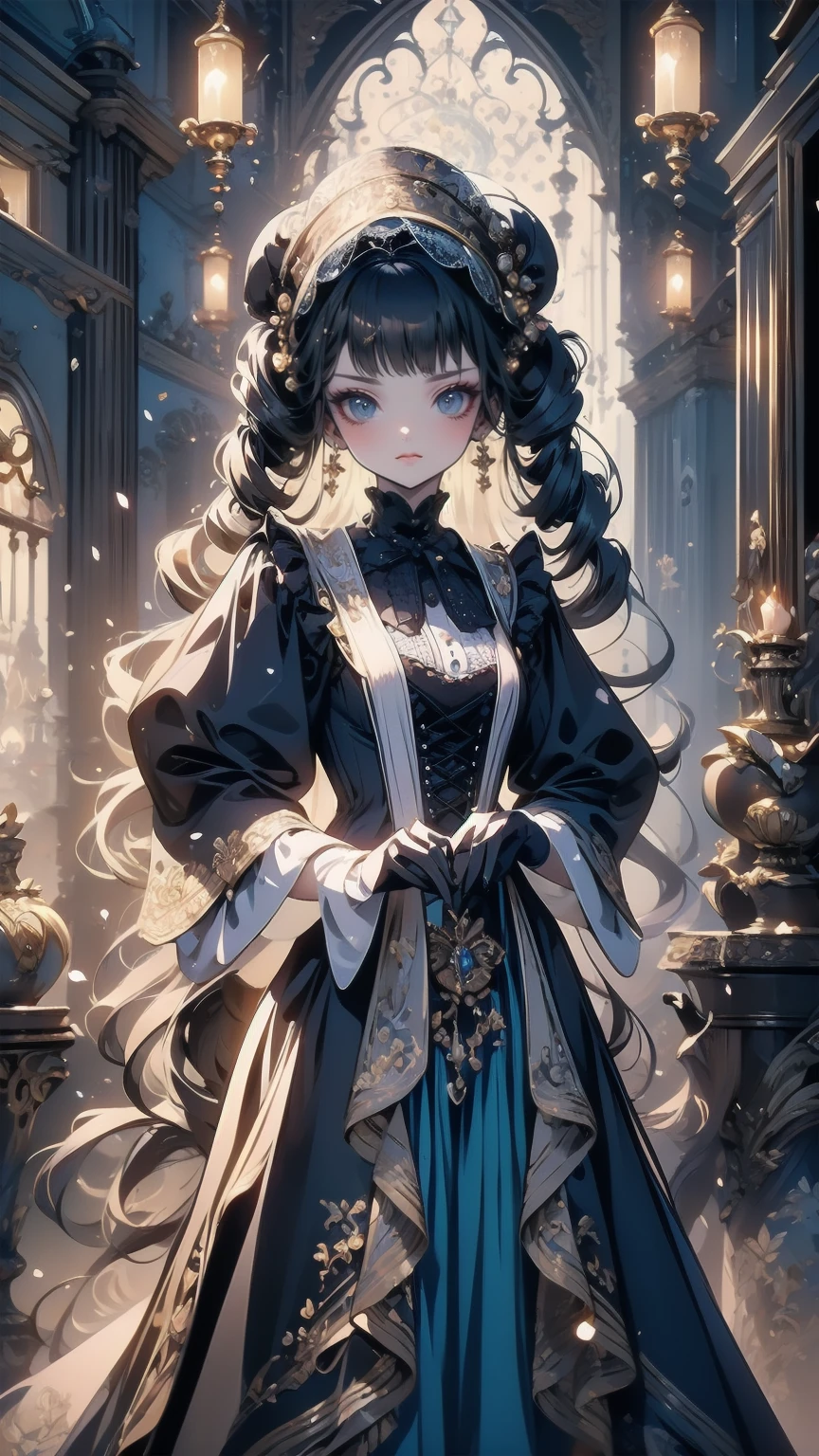 , full body view,Head to toe composition, (masterpiece), ( best quality),  illustration of a Victorian girl  、cute girl、Anime、 1. **Low Fashion**:  Victorian fashion 、 are characterized by gorgeous and elegant designs 。Ruffles and lace、  Corset  、  incorporate elements such as long dresses  。 2. **Hairstyle on**:  Victorian women's hairstyles 、 lots of complicated and delicate things  。Upstyling and curls、 At the prompt 、  It's also good to wear ribbons, flower ornaments, etc. to your hair  .。 3. **features**: Girl with a gentle face 、beautiful、cute、 intelligent Beaty , beautiful 5. **  with Accessories  **:  Accessories played an important role in the Victorian era 。 have 、Gloves、[umbrella, hang on.、  By drawing accessories with attention to detail with prompts 、 、  you can give your character personality  。 Nice dress、Floral、  Gorgeous Costumes  、  pastel colors, ( Shining brightly ), (( is dazzling)), ( lots of petals drifting , ((2D)), ((Paper Art))
