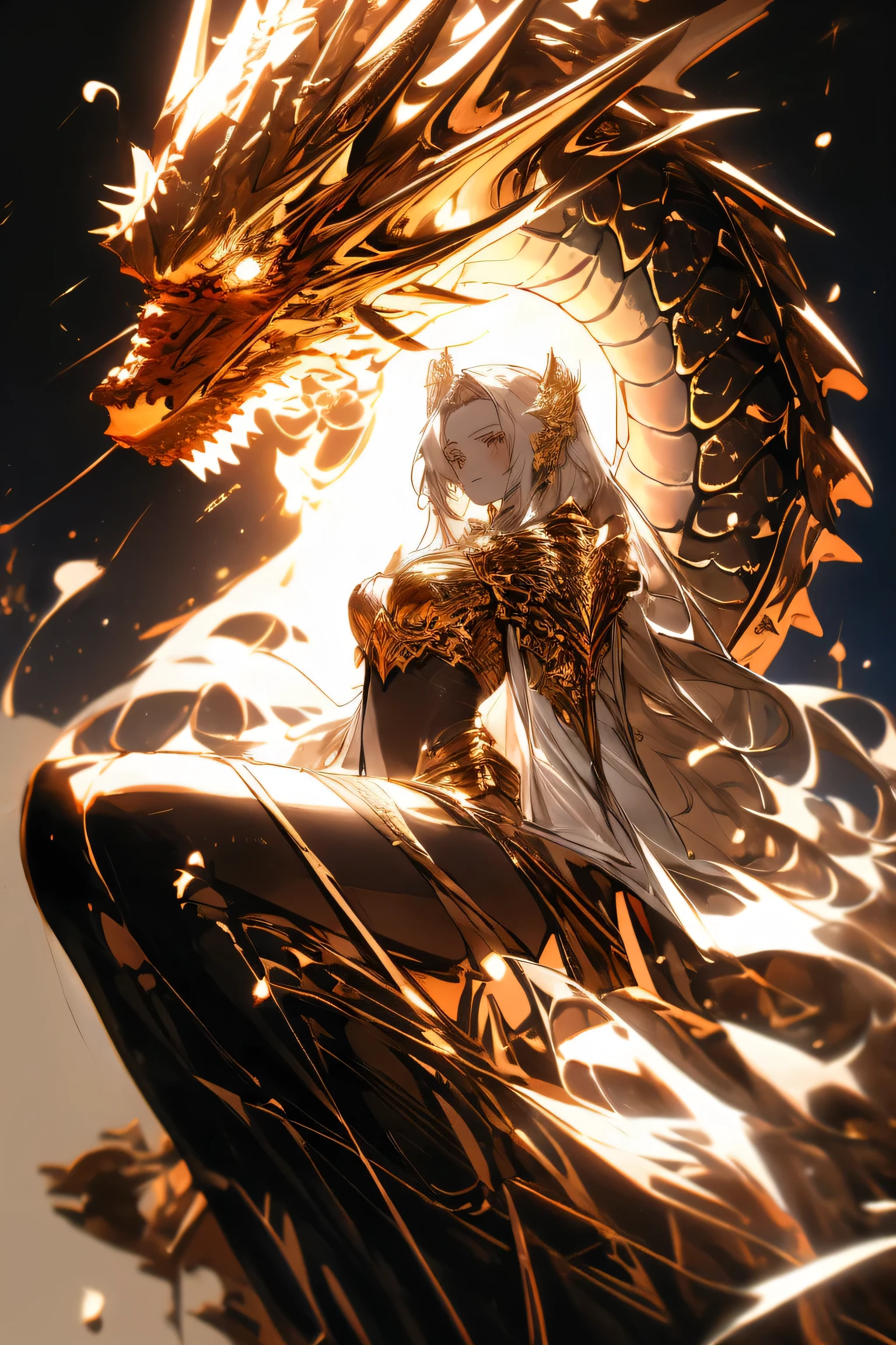 a drawing of a dragon with long hair and a tail, a color pencil sketch by Lucas Graciano, deviantart, fantasy art, curved horned dragon!, dragon with scars, dragon art, but as an anthropomorphic dragon, well designed female dragon head, dragon mawshot art, as an anthropomorphic dragon, amazing detail. colored, anthro dragon art