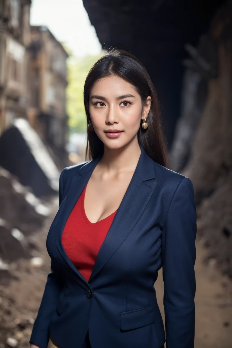 (1. A down-to-earth gentleman), (Bottom to Top),  stares at the viewer , masterpiece,  bright color ,  Shadow, Exposing , Feminine,  white shirt that wraps around her upper body ， blue and black blazer ，  slim waist,  big hips,  wide hips,  big butt , young,  tan, female,  slim， legs are open，，Focusing on the lower body ，barefoot，((( Extremely MILF Thick Leg Shape )))，(giant waist :1.5), ( super cute Japanese and Taiwanese androgynous idol face :1.4), (Taiwanese native male face), (サイドカットのmaleらしいオルチャンショートヘアスタイル:1.6), masterpiece,  best quality，male性的な腕，( All Hands Wrapped in Sleeves ), (Blurred:1.4), ( super huge boobs:1.6), ［human| Silicone Sex Doll ］, Perfect means, Perfect thick mature legs，Both feet are the same , Long Hair, ( unlike normal Laura's face :1.4), (8k, RAW Photos,Photographically:1.4)( shiny skin that shines on the sides , best quality , ultra high resolution, depth of field,Color Difference, caustics,Wide Light,ナチュラルShadow，Brown pupil), ( tan skin, Brown Skin, Dark Skin:1.35),  ( no makeup in the coal mine:1.4), (34 years old), (Stinging eyes:1.5), (Darker Tan Skin:1.4), (Thick eyelashes), (smile:1.1), (Uniform skin color :1.4)，Suit trousers, Taiwanese indigenous girl ,  soft, Ample breasts，Cheeks are a little thin，Red tie on lips, ［male|female］，  sex， earrings for a woman alone，(male head:1.5)，Tall male physique, (188 cm tall, plump figure :1.35), ( navy blue office lady suit :1.35)， hair doesn't get longer than earlobes ，Sharp contrast of light and shadow