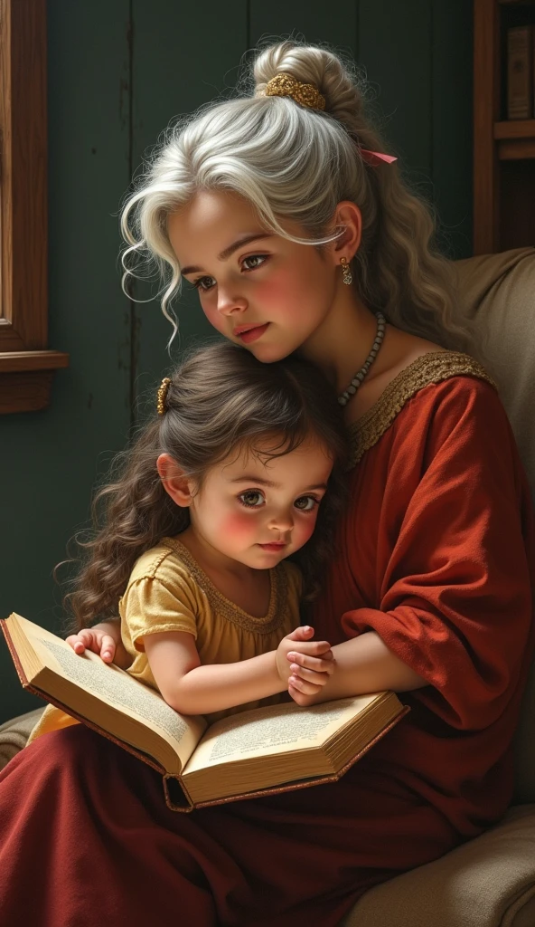 Um meio corpo, Portrait of 3 girls German children long blonde hair TRAIDS 12 years old, jaquetas couro AMARELAS, COM VELAS ACESSAS.