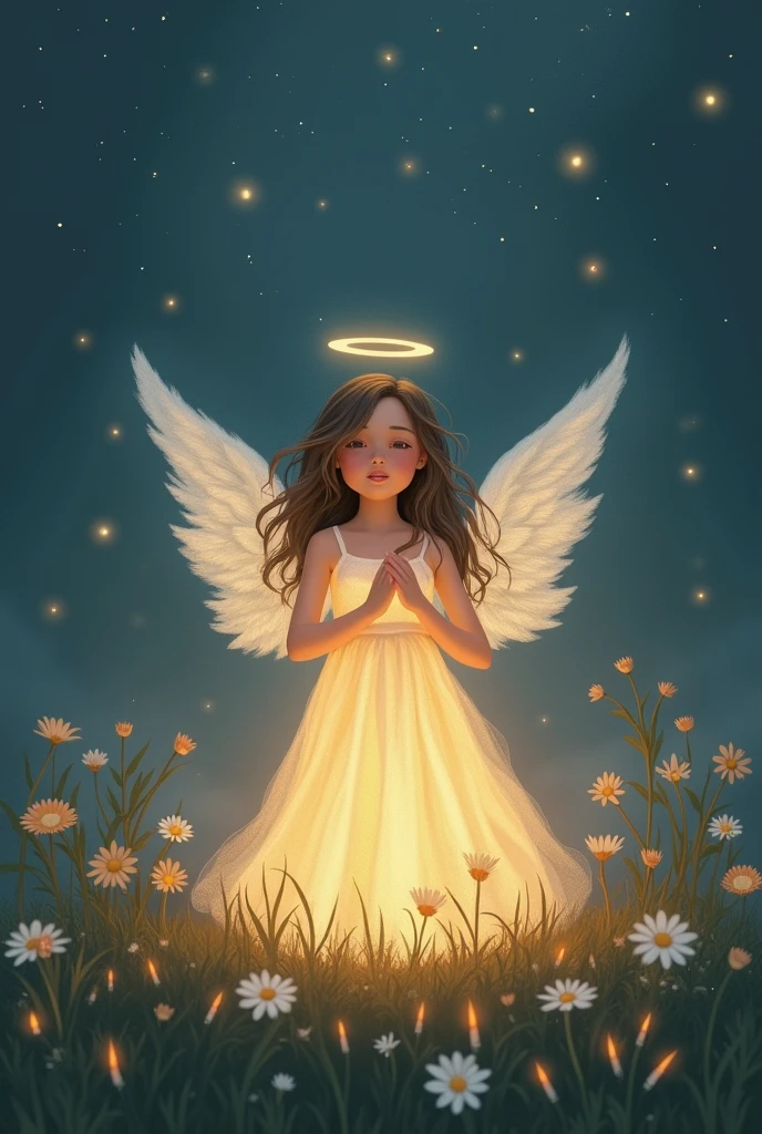 there is a smiling girl with angel wings sitting at a table, of a beautiful angel girl, cute angel, cute angel, angel girl, cute portrait angel girl, portrait of a cute angel, girl with angel wings, angel-theme, thematic angel, cute female angel, angelic, angelic light, angeled girl, angelic purity, angelic