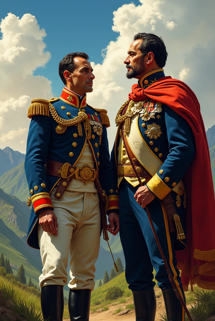 full view full body, two muscular guys, in royal skinny uniform, white skinny tights, high skinny black boots, standing in the throne room