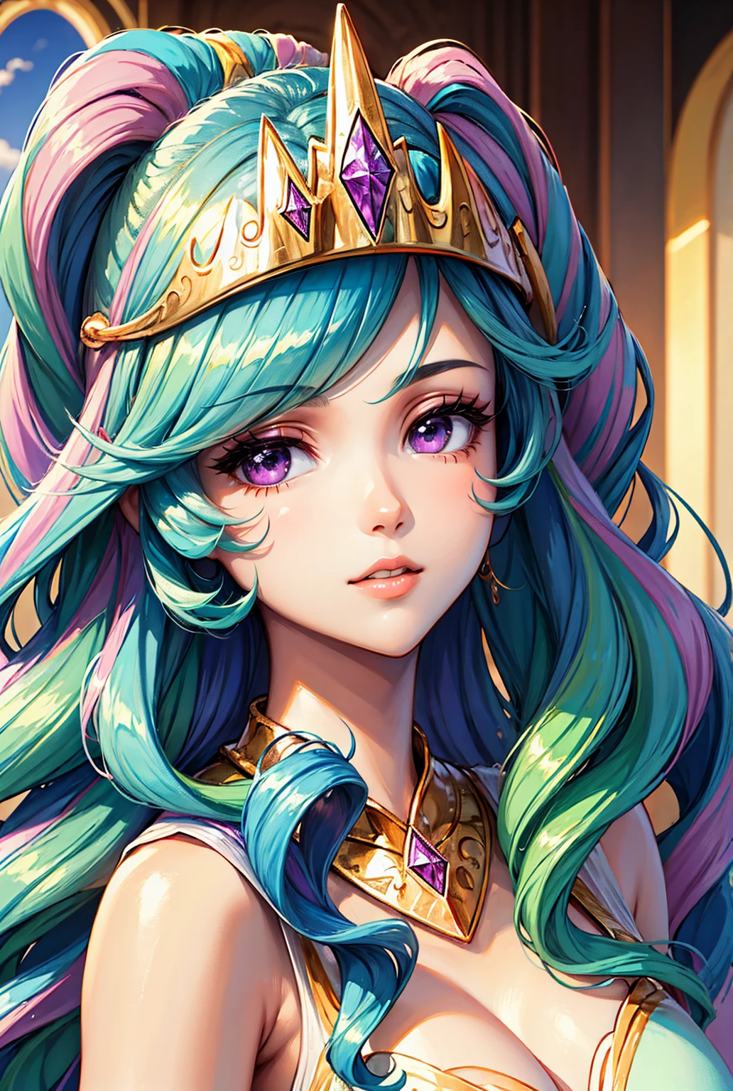 princess_celestia, crown, regalia
