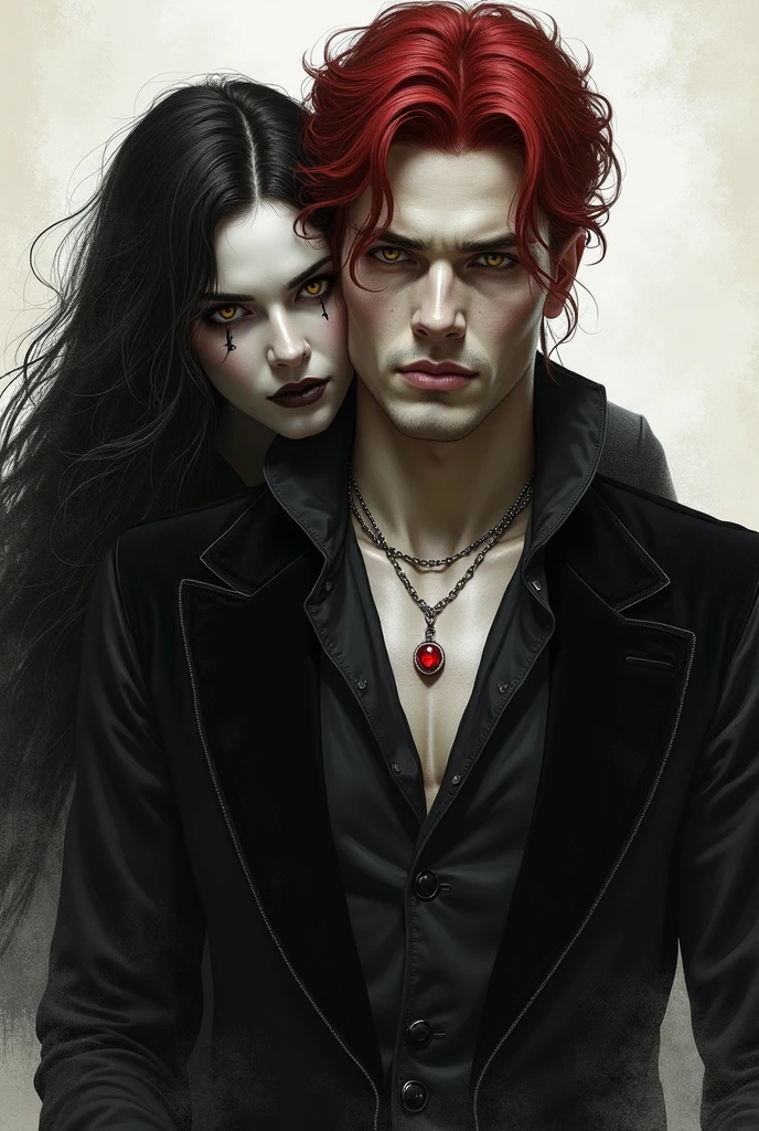 Portrait of a vampire with bloody tears coming from his eyes, Exotic beautiful female vampire, Purple Hair Color, Dynamic Hairstyle, Super detailed face, The most detailed face, silver eye color, ((1 red teardrop: 1.3)), ((Bloody Tears)), ((Tears flowing from the eyes: 1.3)), Small cleavage, Wearing two black diamond earrings, 超High resolution, High Contrast, (masterpiece:1.5), Highest quality, Best aesthetics), 16K Fantasy Art, Best details, Highest quality, High resolution, (Ultra Wide Angle: 1.2), 16K, [Super detailed], masterpiece, Highest quality, (Very detailed), Lady Shadow, magical sky, How to cry, Vampire Teeth