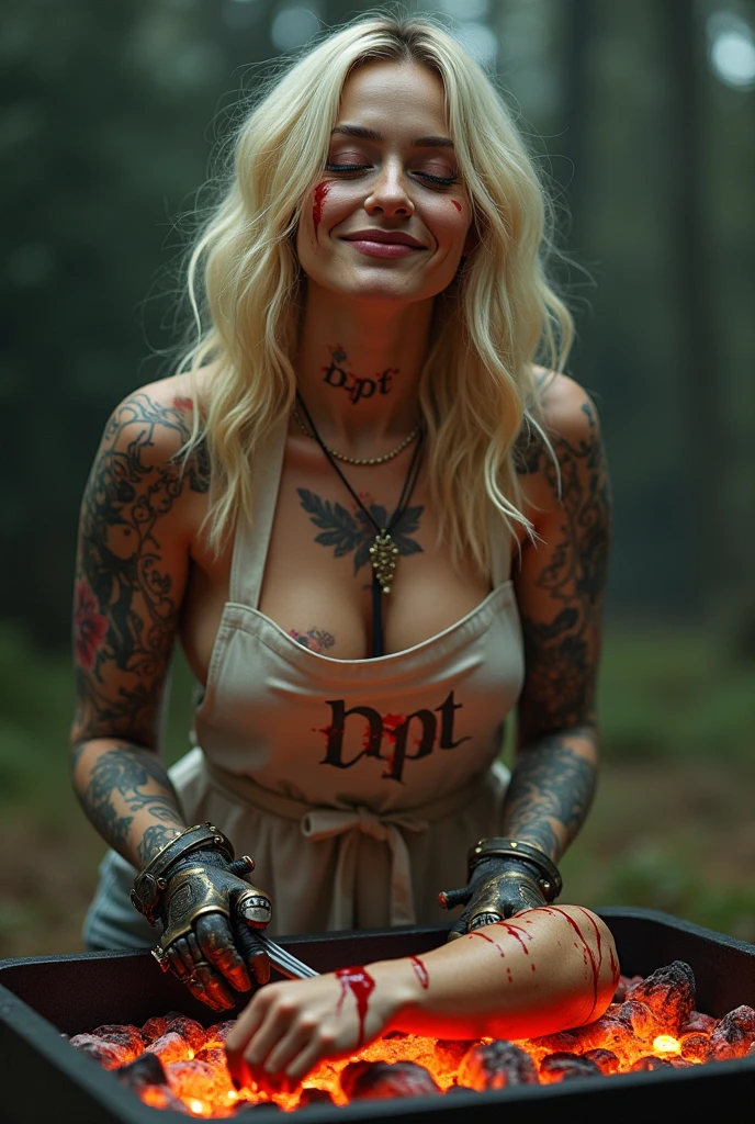 beautiful gothic girl, blonde, long hair sides shaved, full body photo, naked, (in a British victorian age cemetery:1.2), tattooed, black makeup ,((slim, petite)), photorealistic, photo, masterpiece, realistic, realism, photorealism, high contrast, photorealistic digital art trending on Artstation 8k HD high definition detailed realistic, detailed, skin texture, hyper detailed, realistic skin texture, armature, best quality, ultra high res, (photorealistic:1.4),, high resolution, detailed, raw photo, sharp re, by lee jeffries nikon d850 film stock photograph 4 kodak portra 400 camera f1.6 lens rich colors hyper realistic lifelike texture dramatic lighting unrealengine trending on artstation cinestill 800,