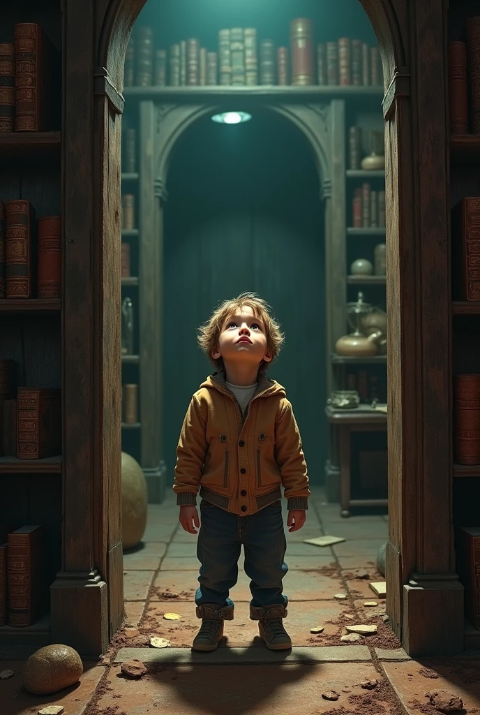 Background change little boy, handsome background blue lighting Hd