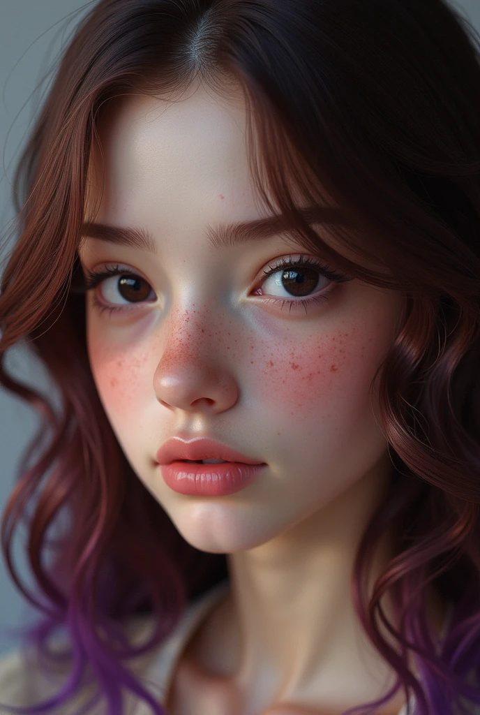 Redhead brown eyes freckles white vampire