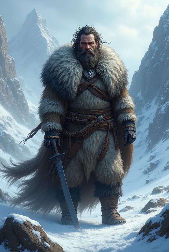 long shot of Centaur_Person Fantasy Frostpunk, Townsfolk, Snowy, concept art, brush stroke style, artstation, trending, highly detailed greg rutkowski
