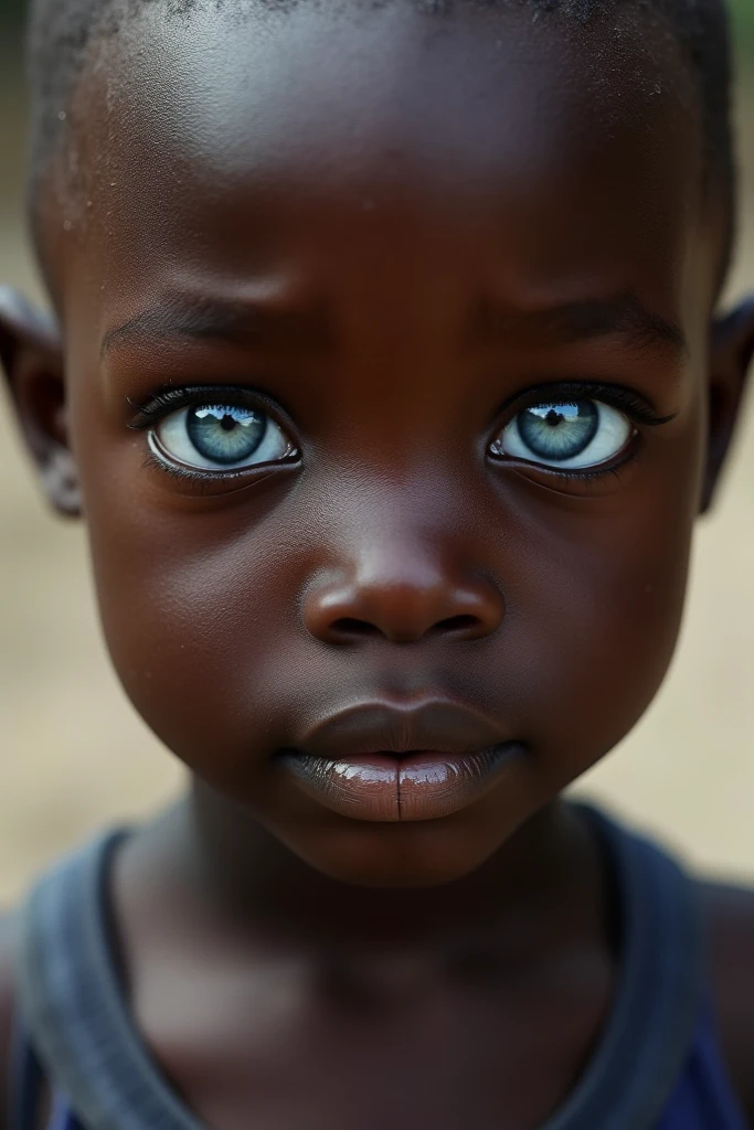 blue ocean eyes, black baby.