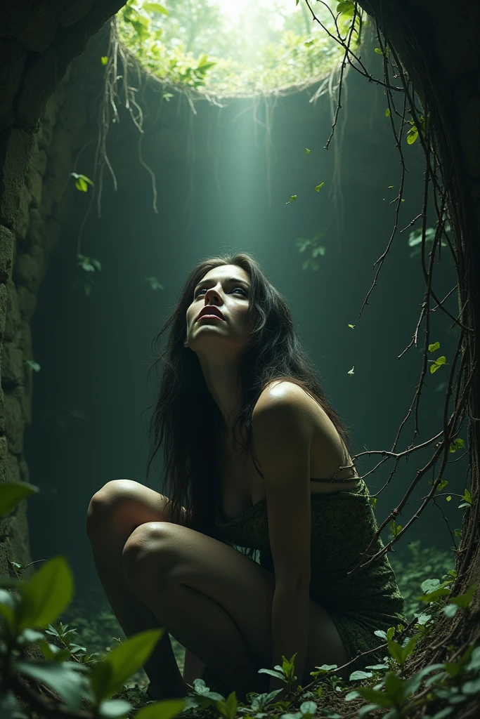 In the depths of an abandoned mountain tunnel, a eerie silence is shattered by the haunting apparition of a stunningly beautiful evil spirit. The camera captures her from a subjective perspective, as if you're experiencing the encounter firsthand. Framed in the center of the shot, she stands tall in a sheer white negligee, her pale complexion and black lips radiating an otherworldly allure. Her voluptuous figure is accentuated by the dim lighting, drawing the viewer's gaze to her ample breasts. As she gazes up at you with her head slightly tilted down, her piercing eyes seem to bore into your very soul before she unleashes a wicked cackle that sends shivers down your spine., perfectly beautiful body, super detailed skin, glossy skin, Beautifully detailed mouth, beautifully detailed teeth, beautifully detailed fangs, beautifully detailed tongue, beautifully detailed lips, masterpiece, incredibly absurd res, absolutely resolution, ultra high res,