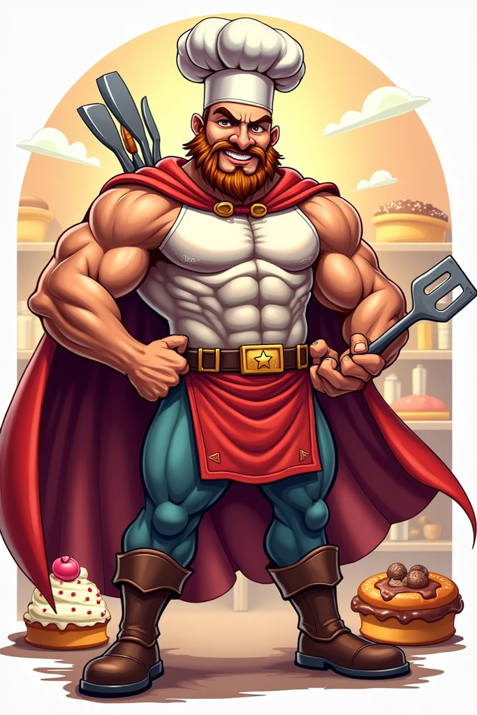 elf, male gender, giant, muscular, head proportional to the body, tongue out, beer belly, prominent belly, dominant, speedo