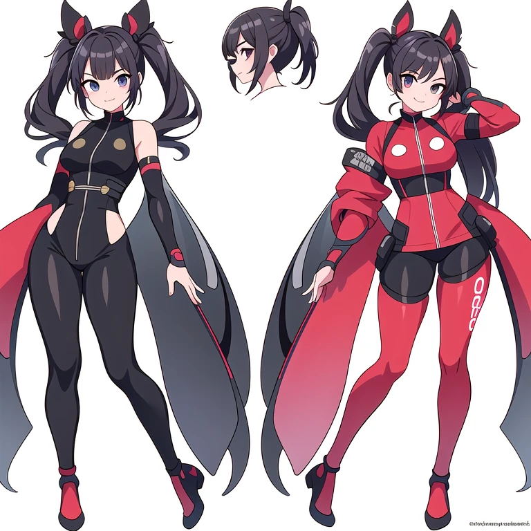  reference sheet, a close up of a cartoon of a woman in a red and black outfit, cutesexyrobutts, seductive anime girl, , extremely detailed artgerm, cushart krenz key art feminine, cushart kenz, biomechanical oppai, style artgerm, commission for high res, krenz cushart and artgerm