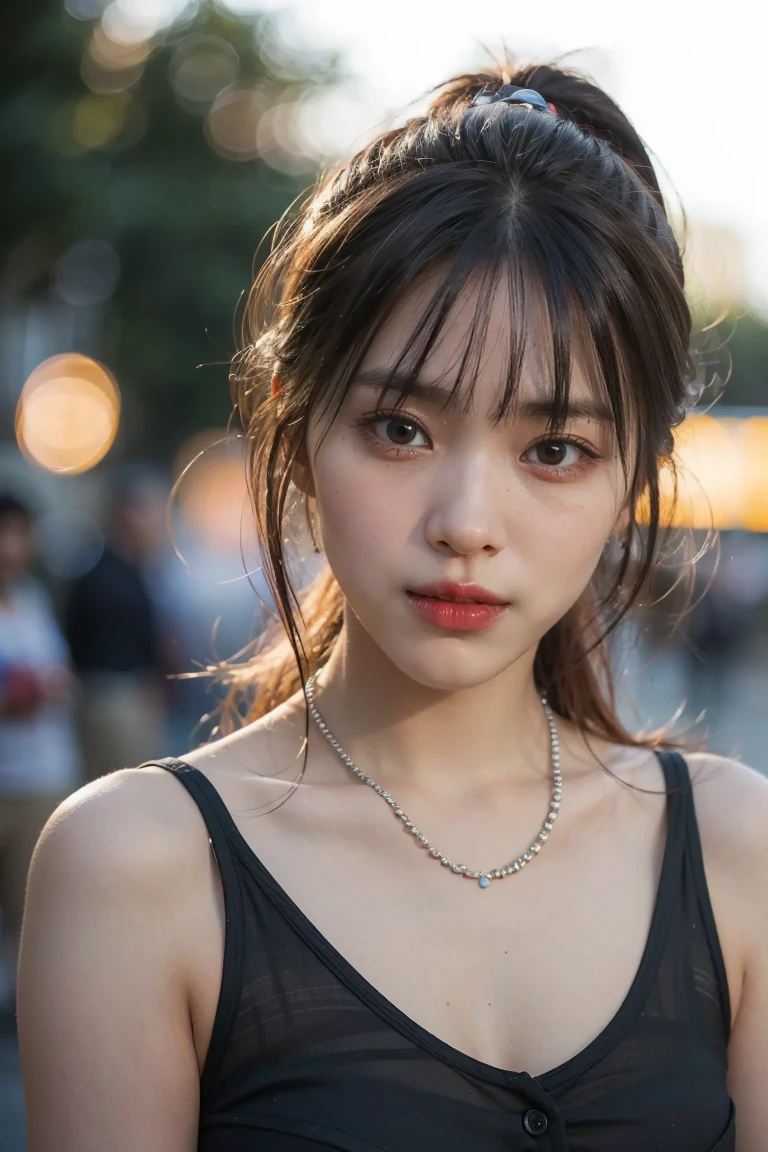 Best Quality Detail:1.2, realisitic, 8K UHD, hight resolution, 1girl in:1.2, The ultra-detailliert, High quality textures, intricate detailes, detaileds, Very detailed CG, High quality shadows, Detail Beautiful delicate face, Detail Beautiful delicate eyes, depth of fields, Ray traching, in her 20s, Pretty Kpop Girl, Korean Urzan Face:1.1, Slender face, ulzzang -6500-v1.1:0.6, pureerosface_v1, gloweyes, teak, Glossy lips, perfectbody, a choker、cleavage of the breast、 Brown hair、poneyTail:1.1, Street, Particle, look at viewr, Photorealsitic:1.4, ultra-detailliert, photos realistic, 4K 8K UHD Full Color RAW Photos, Fuji Film(Medium format:1.2), Hasselblad:1.2, Carl zeiss:1.1, Incredible dynamic range photography(UTIL_Art by Smoose-768:1.1), hight resolution, High pixel count, clear details, crisp image, Natural color reproduction, Noise Reduction, High fidelity, qulity, Software Improvements, Upscaling, Optimized algorithms, Pro-level retouching、((Shibuya, tokyo prefecture))、On the way to shopping、((Fashionable clothes with a very high design))、Classic tailored suit: Box-shaped tailored jacket and pantsuit、Power dressing